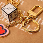 Louis Vuitton Game On Dice And Heart Bag Charm And Key Holder MP2913 White
