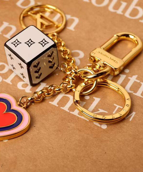 Louis Vuitton Game On Dice And Heart Bag Charm And Key Holder MP2913 White