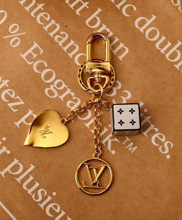 Louis Vuitton Game On Dice And Heart Bag Charm And Key Holder MP2913 White
