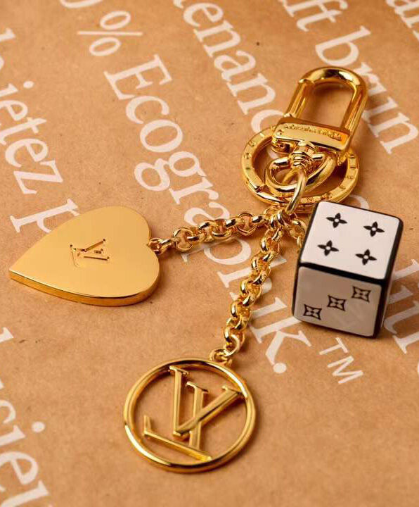 Louis Vuitton Game On Dice And Heart Bag Charm And Key Holder MP2913 White