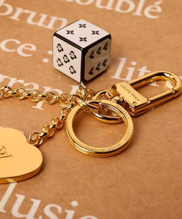 Louis Vuitton Game On Dice And Heart Bag Charm And Key Holder MP2913 White