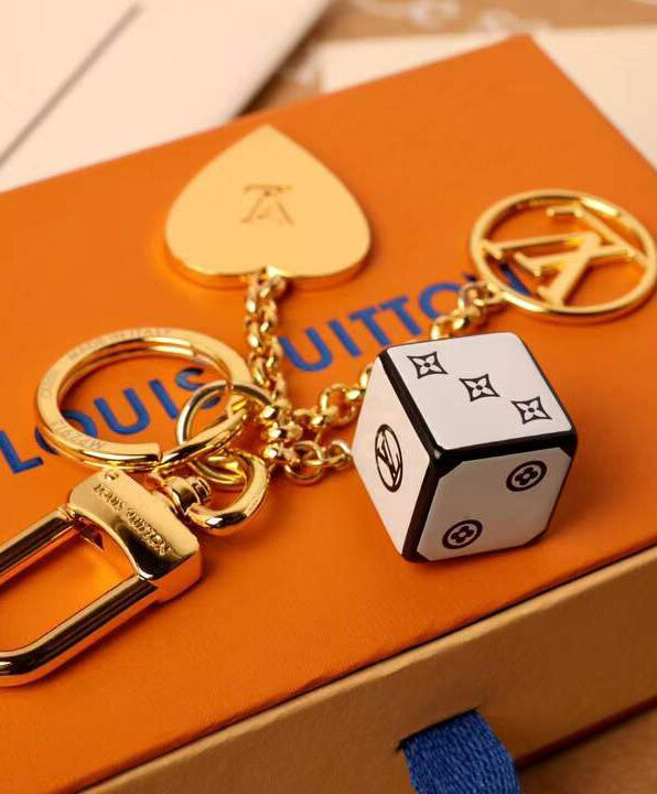 Louis Vuitton Game On Dice And Heart Bag Charm And Key Holder MP2913 White
