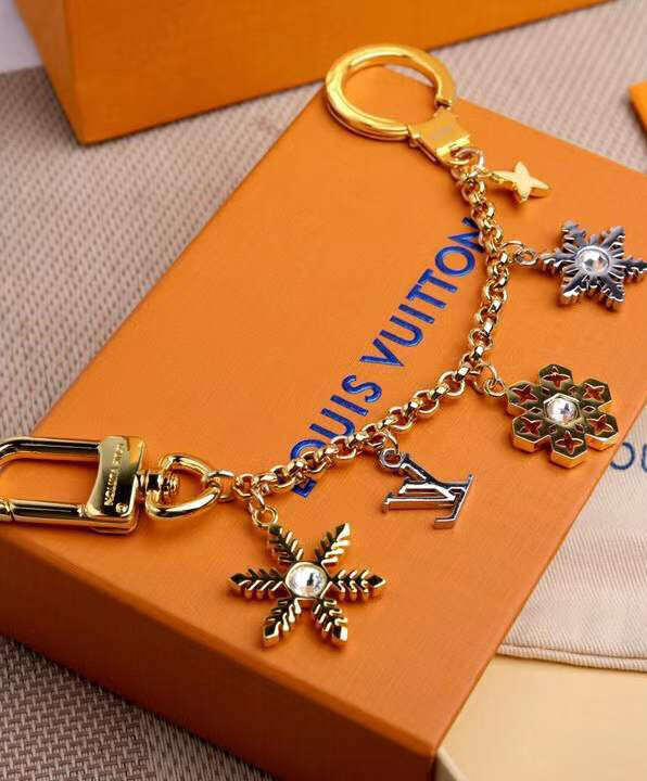 Louis Vuitton LV Snowflakes Chain Bag Charm Golden