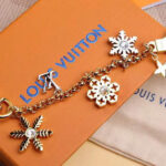 Louis Vuitton LV Snowflakes Chain Bag Charm Golden