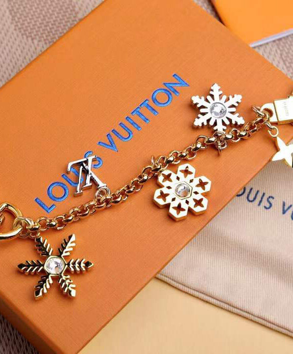 Louis Vuitton LV Snowflakes Chain Bag Charm Golden