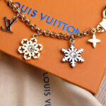 Louis Vuitton LV Snowflakes Chain Bag Charm Golden
