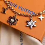 Louis Vuitton LV Snowflakes Chain Bag Charm Golden
