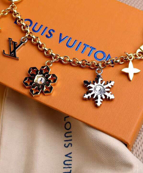 Louis Vuitton LV Snowflakes Chain Bag Charm Golden