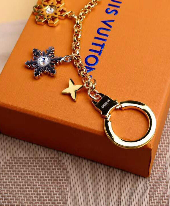 Louis Vuitton LV Snowflakes Chain Bag Charm Golden