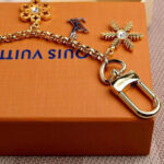 Louis Vuitton LV Snowflakes Chain Bag Charm Golden