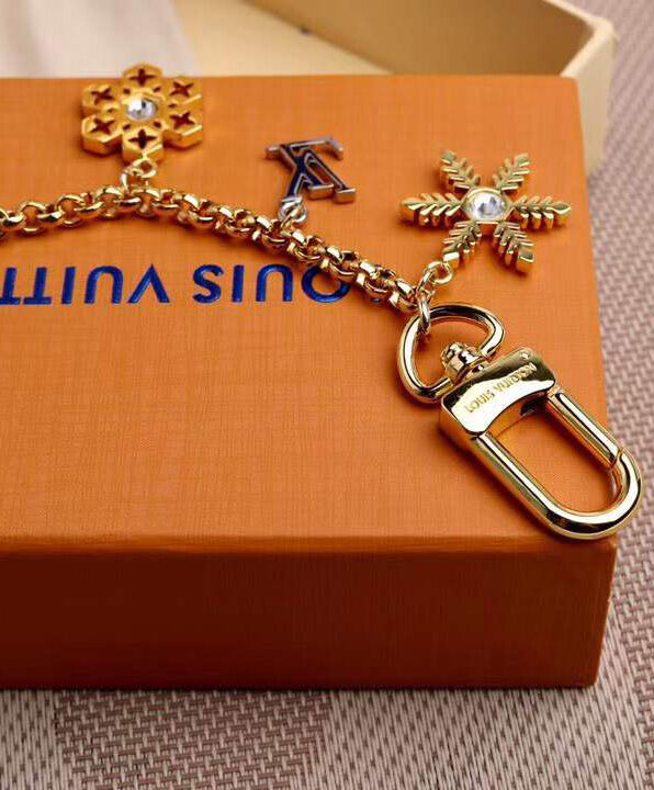 Louis Vuitton LV Snowflakes Chain Bag Charm Golden