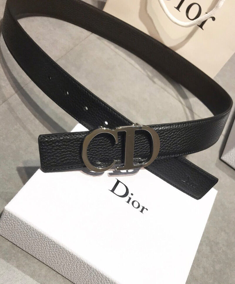 Christian Dior Reversible Belt Strap Black
