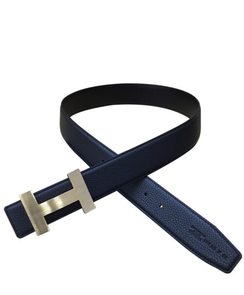 Hermes Men's H belt buckle & leather strap Black