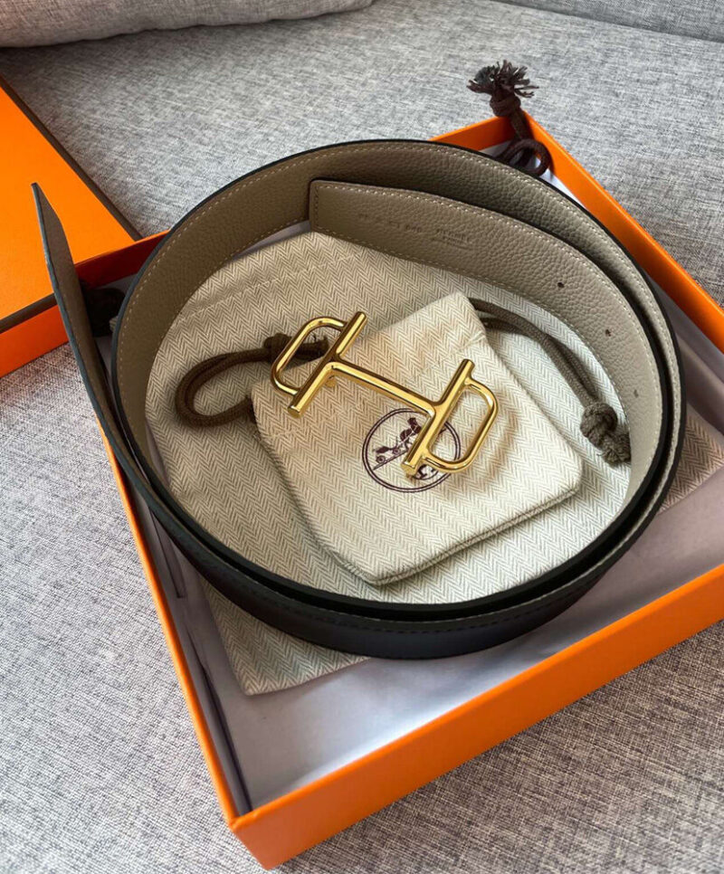 Hermes H D'ancre Belt Buckle & Reversible Leather Strap 38mm
