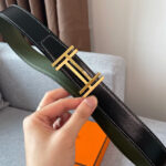 Hermes H Au Carre Belt Buckle & Reversible Leather Strap 32mm