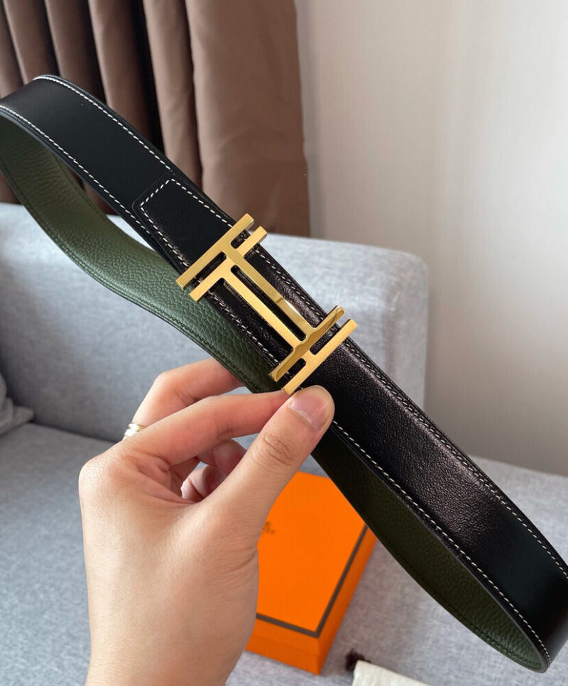 Hermes H Au Carre Belt Buckle & Reversible Leather Strap 32mm