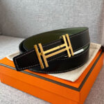 Hermes H Au Carre Belt Buckle & Reversible Leather Strap 32mm