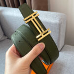 Hermes H Au Carre Belt Buckle & Reversible Leather Strap 32mm