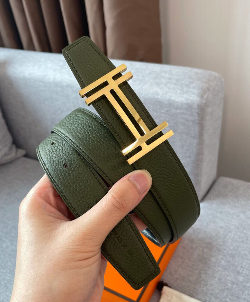 Hermes H Au Carre Belt Buckle & Reversible Leather Strap 32mm