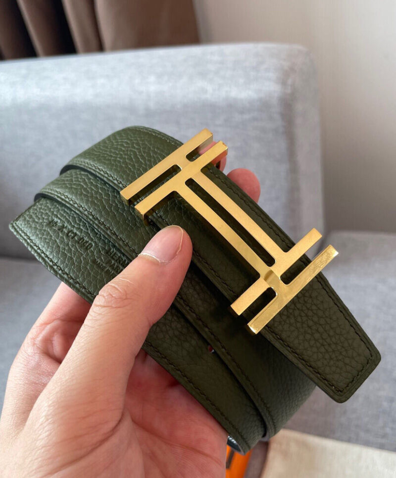 Hermes H Au Carre Belt Buckle & Reversible Leather Strap 32mm