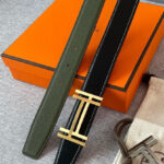Hermes H Au Carre Belt Buckle & Reversible Leather Strap 32mm