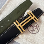 Hermes H Au Carre Belt Buckle & Reversible Leather Strap 32mm