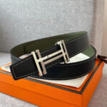 Hermes H Au Carre Belt Buckle & Reversible Leather Strap 32mm