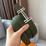 Hermes H Au Carre Belt Buckle & Reversible Leather Strap 32mm