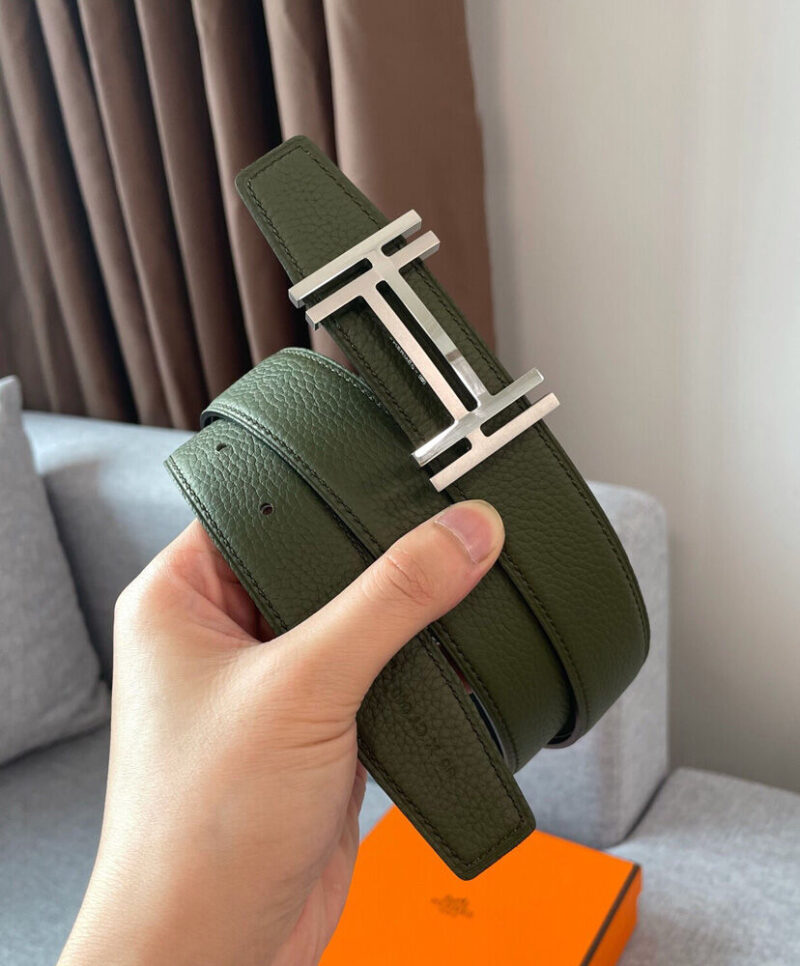 Hermes H Au Carre Belt Buckle & Reversible Leather Strap 32mm