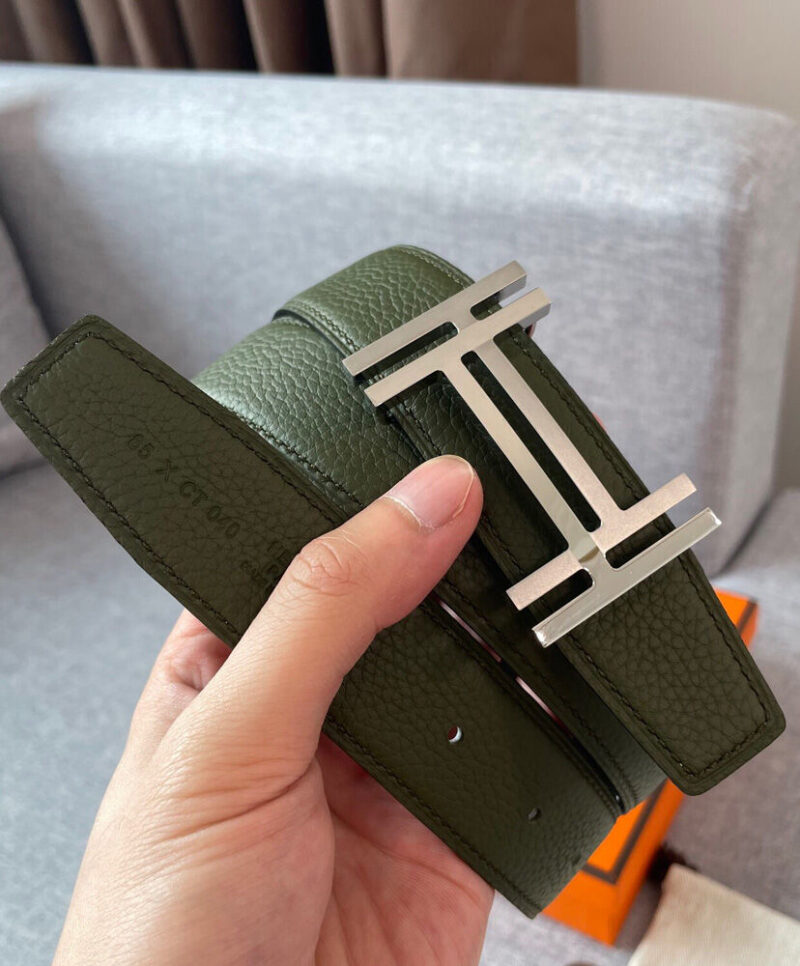 Hermes H Au Carre Belt Buckle & Reversible Leather Strap 32mm