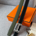 Hermes H Au Carre Belt Buckle & Reversible Leather Strap 32mm