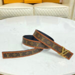 Louis Vuitton LV Chain 30mm Reversible Belt Brown