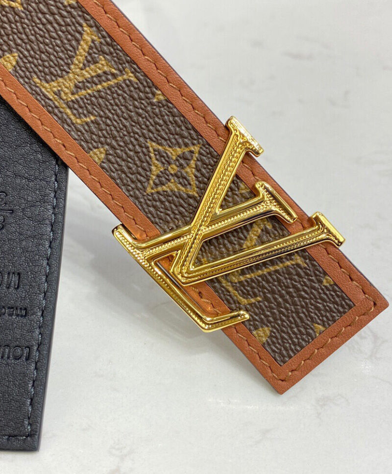 Louis Vuitton LV Chain 30mm Reversible Belt Brown