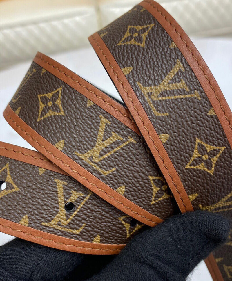 Louis Vuitton LV Chain 30mm Reversible Belt Brown