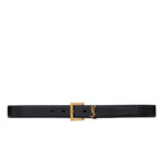 Saint Laurent Monogram Belt With Square Buckle Black