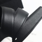 Saint Laurent Monogram Belt With Square Buckle Black