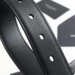 Saint Laurent Monogram Belt With Square Buckle Black
