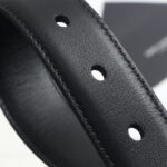 Saint Laurent Monogram Belt With Square Buckle Black