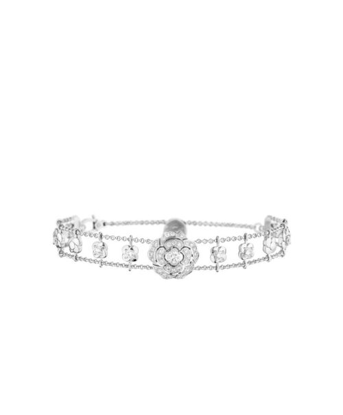 Chanel Bouton De Camelia Bracelet J12065 Silver