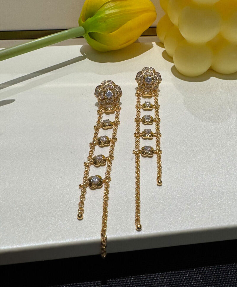 Chanel Bouton De Camelia Transformable Earrings J12837