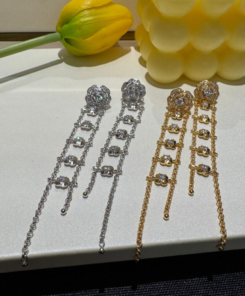 Chanel Bouton De Camelia Transformable Earrings J12837