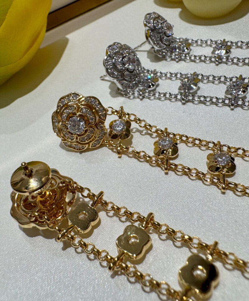 Chanel Bouton De Camelia Transformable Earrings J12837