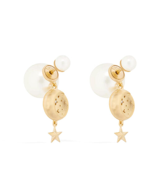 Christian Dior Tribales Earrings Golden
