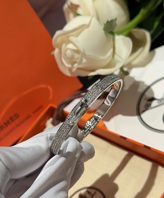 Hermes Kelly Bracelet, Small Model Silver