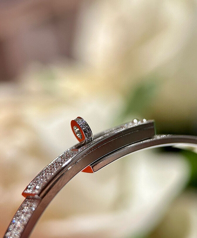 Hermes Kelly Bracelet, Small Model Silver