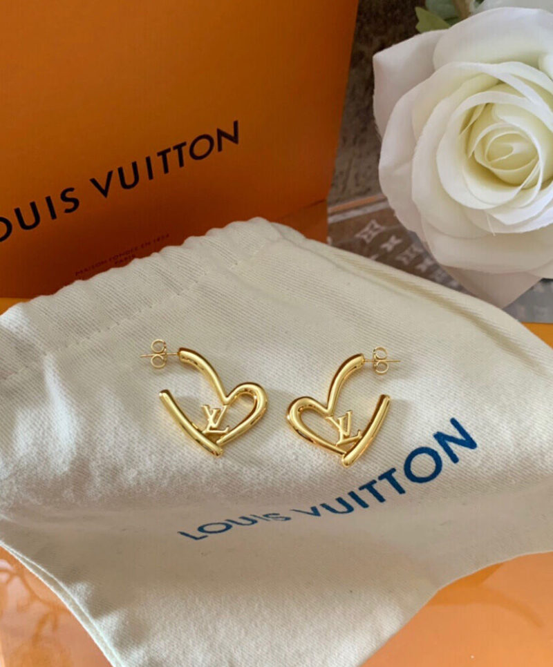 Louis Vuitton Limited Edition - Fall In Love Heart Earrings PM M00463 Golden