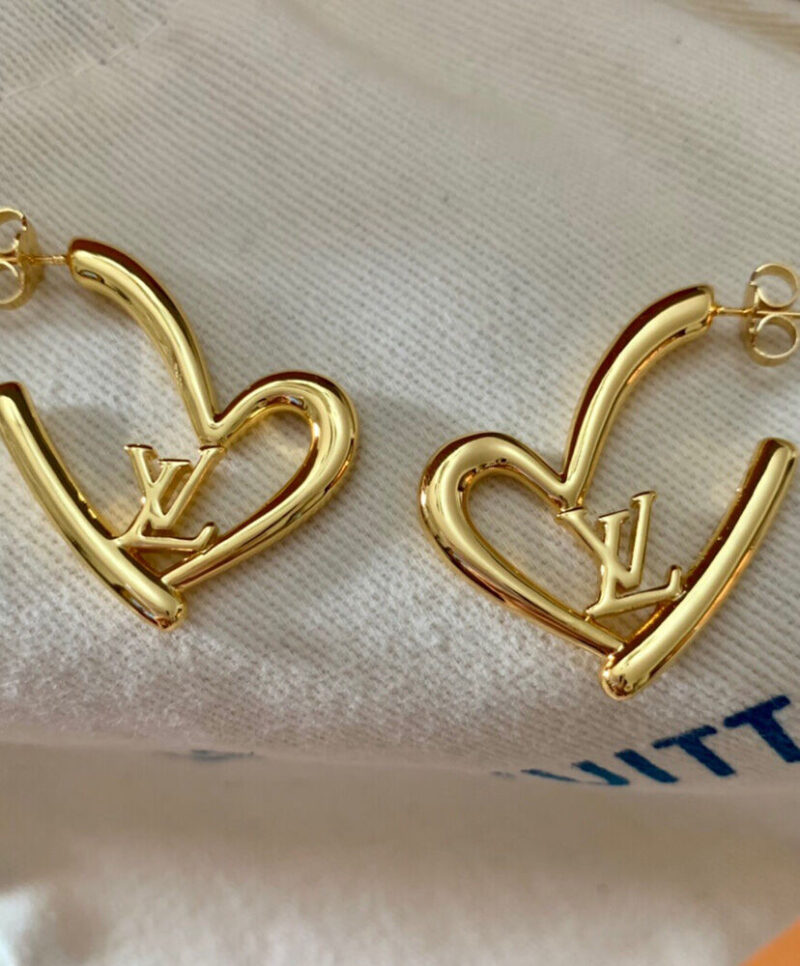 Louis Vuitton Limited Edition - Fall In Love Heart Earrings PM M00463 Golden