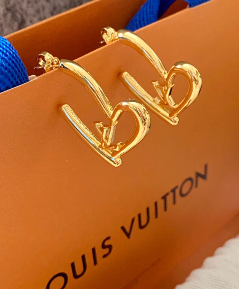 Louis Vuitton Limited Edition - Fall In Love Heart Earrings PM M00463 Golden