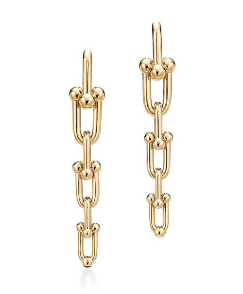 Tiffany Women's Graduated Link Earrings Golden