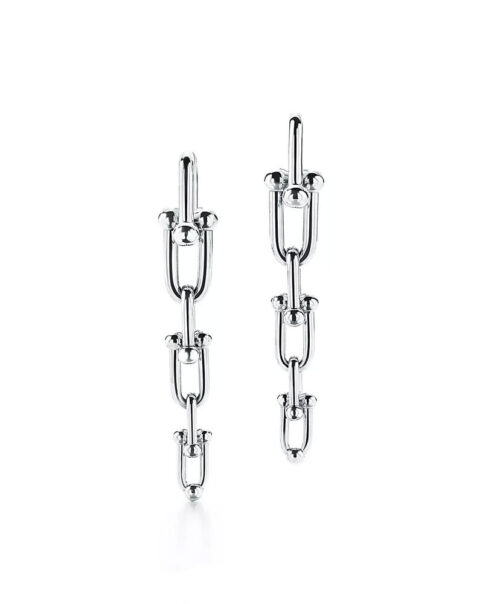 Tiffany Hardwear Graduated Link Earrings Silver
